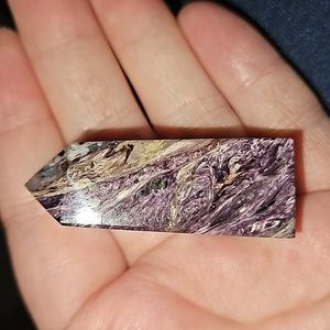 Gorgeous charoite tower. 2 inches